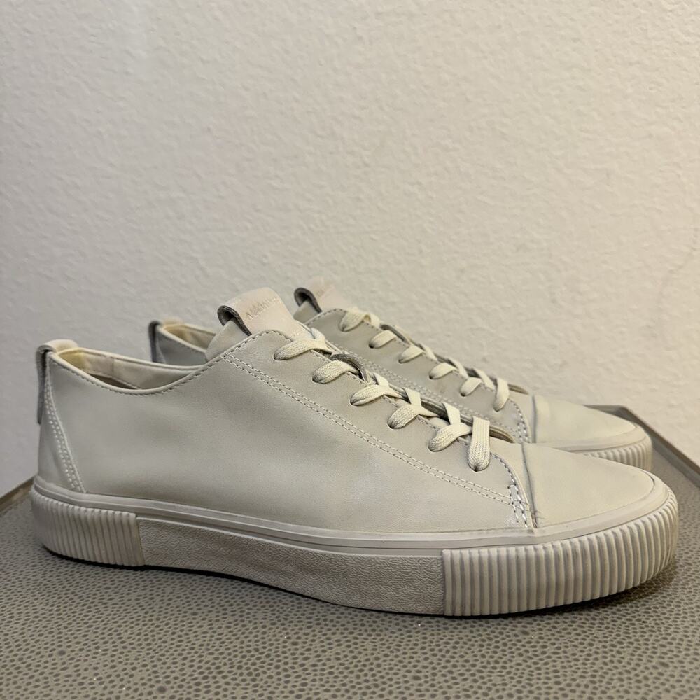 AllSaints Sneakers Shoes Mens Size 10 US 43 EU Beige Leather Low Top